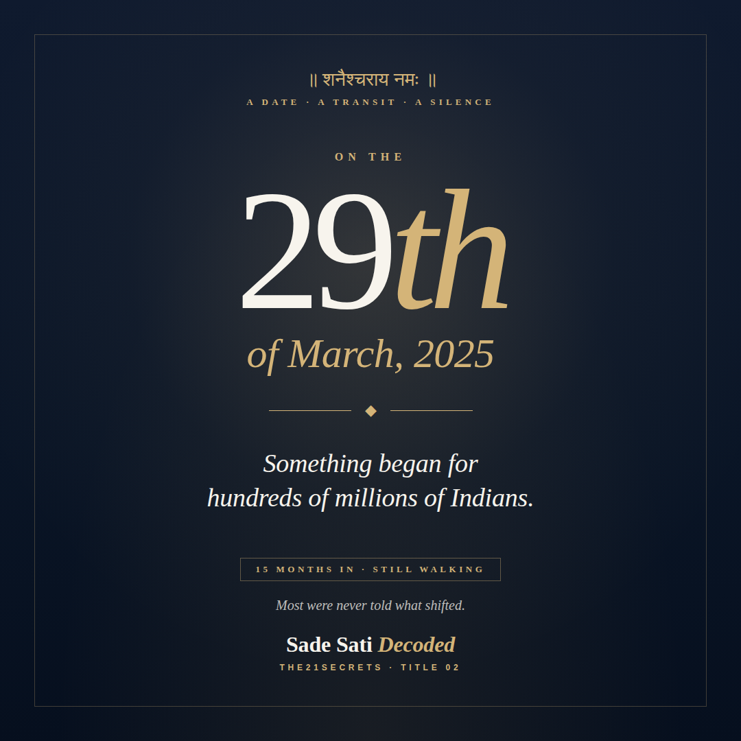 March 29, 2025 — the date Saturn entered Pisces