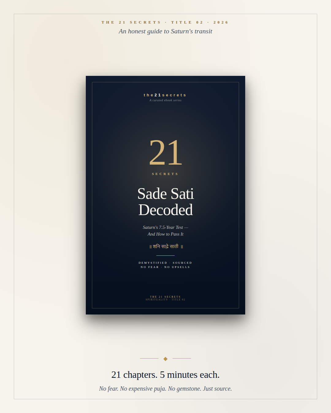 Sade Sati Decoded — book cover